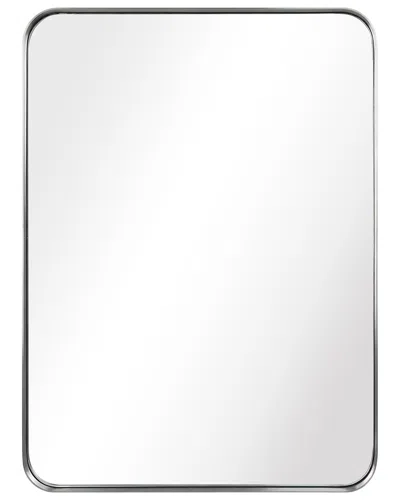 Empire Art Direct Ultra Brushed Silver Stainless Steel Rectangle Wall Mirror