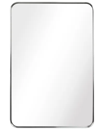 Empire Art Direct Ultra Brushed Silver Stainless Steel Rectangle Wall Mirror
