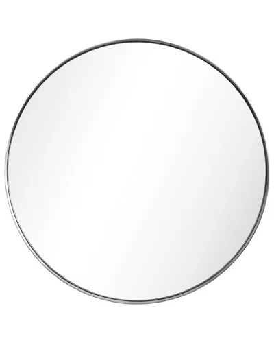 Empire Art Direct Ultra Brushed Silver Stainless Steel Round Wall Mirror
