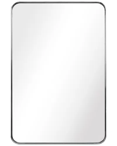 Empire Art Direct Ultra Polished Silver Stainless Steel Rectangle Wall Mirror