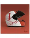 Empire Art Direct Valentino Speeding Helmet Frameless Free Floating Tempered Glass Panel Graphic Wal