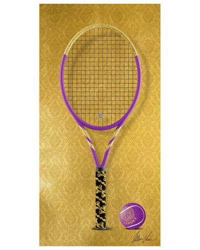 Empire Art Direct Versace Vibes Racquet Frameless Free Floating Tempered Glass Panel Graphic Wall Ar