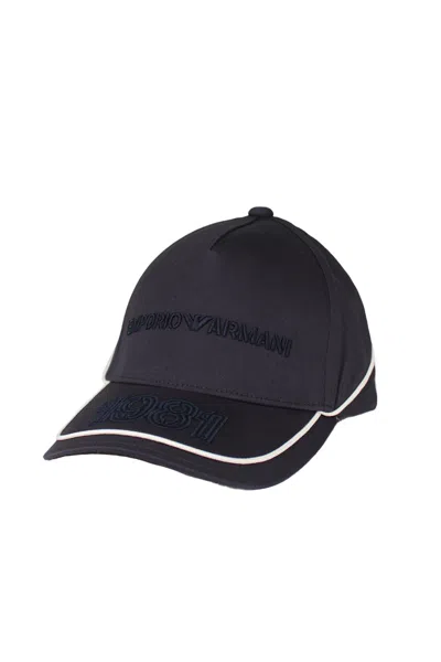 Emporio Armani - 00035 Baseball Hat Blue Navy 6273913f561 In Black