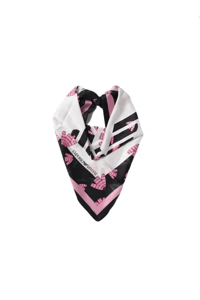 Emporio Armani - 01477 Pink/white Scarf 6353023f305 In Multi