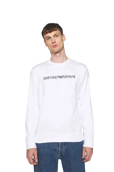 EMPORIO ARMANI EMPORIO ARMANI - F109 SWEATSHIRT WHITE LOGO 8N1MR61JRIZ