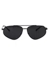 Emporio Armani Nero Opaco Metal Sunglasses In Black