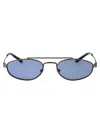Emporio Armani Gunmetal Opaco Metal Sunglasses In Black