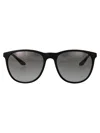 Emporio Armani Matte Black Injected Sunglasses In Black