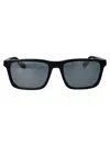 Emporio Armani Matte Black Injected Sunglasses In Black