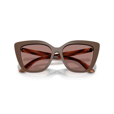 Emporio Armani 0ea4254u Oversized Square Frame Eyeglasses With Cat-eye Design In Orange