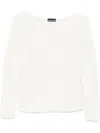 Emporio Armani Crew Neck Long Sleeve Knit Sweatshirt
