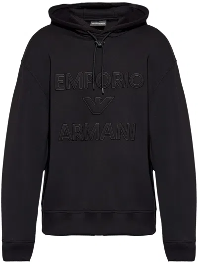 EMPORIO ARMANI EMPORIO ARMANI LOGO COTTON HOODIE