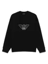 Emporio Armani Cotton Crew Neck Sweatshirt With Embroidered Logo