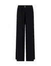 Emporio Armani Lurex Jersey Wide Pants In Black