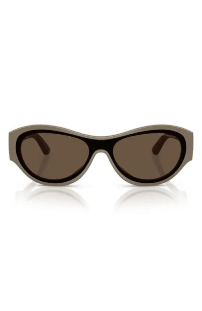 Emporio Armani 136mm Irregular Sunglasses In Brown