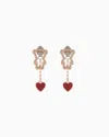 Emporio Armani 14k Rose Gold-plated Brass Stud Earrings In Multicoloured