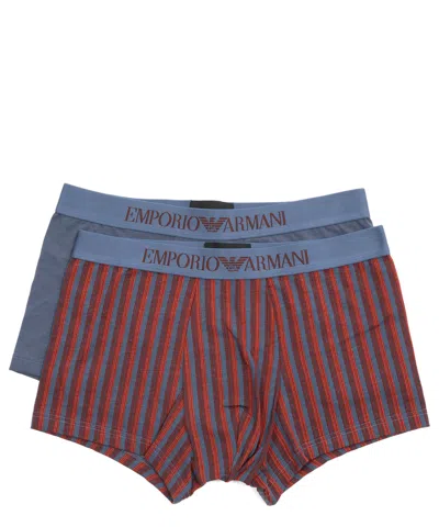 Emporio Armani 2 Pack Boxer In Blue