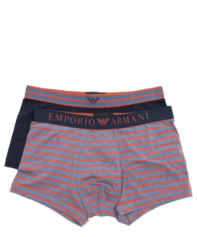 Emporio Armani 2 Pack Boxer In Blue
