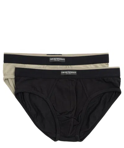 Emporio Armani 2 Pack Briefs In Black