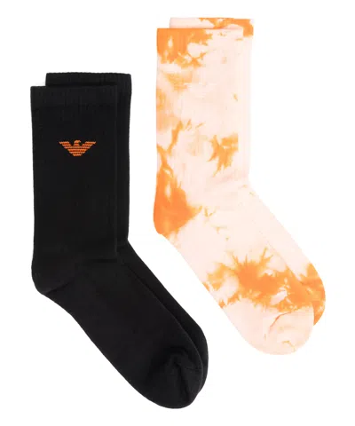Emporio Armani 2 Pack Socks In Orange