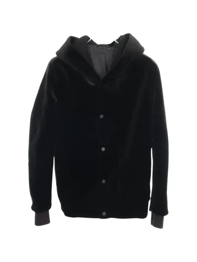 Pre-owned Emporio Armani 2010s Hooded Bomber Jacket In Black