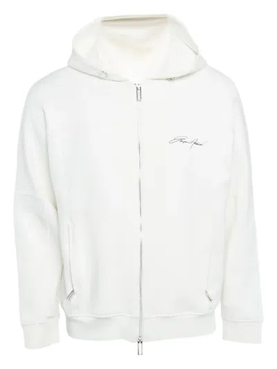 Pre-owned Emporio Armani 2021 Zip-up Hoodie In White