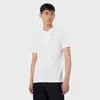 Emporio Armani Logo Embroidery Cotton Polo Shirt In Multicolor