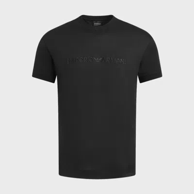 Emporio Armani Men's Cotton Crew-neck T-shirt In Black