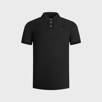 Emporio Armani Polo Blu Navy Basic In Blue