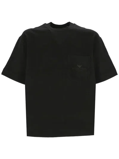 Emporio Armani 3 D1 T95 Man Black T Shirt And Polo