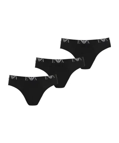 Emporio Armani 3 Pack Briefs In Black