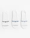 Emporio Armani 3 Pack Mens Eagle Logo Footie Socks In White