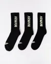Emporio Armani 3 Pack Mens Sport Socks In Black