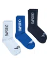 Emporio Armani 3 Pack Socks In Blue