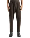 Emporio Armani 3d Effect Virgin Wool Stretch Jersey Trousers