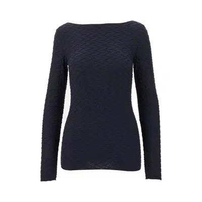 Emporio Armani 3d Motif Jersey T-shirt In Blue