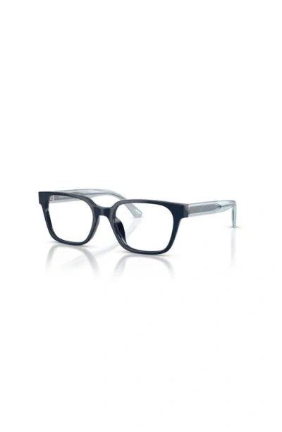 Emporio Armani 46mm Rectangle Optical Glasses In Black