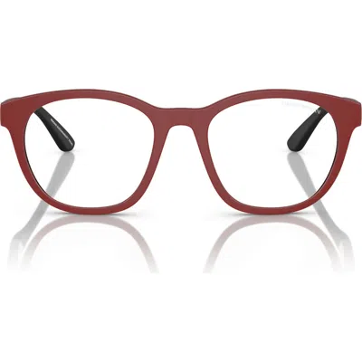Emporio Armani Kids'  47mm Phantos Optical Glasses In Burgundy