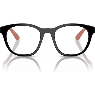 Emporio Armani Kids'  47mm Phantos Optical Glasses In Black