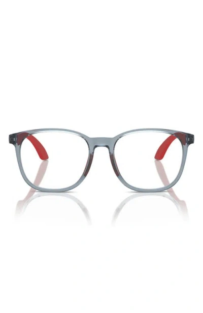 Emporio Armani Kids'  49mm Phantos Optical Glasses In Blue