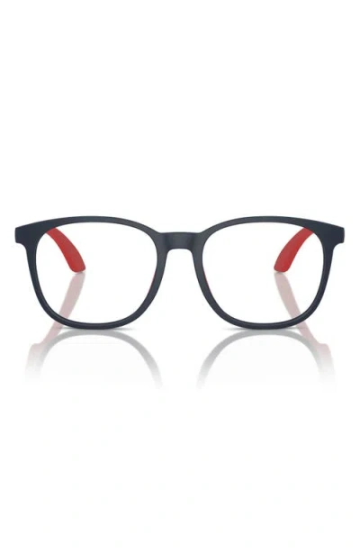 Emporio Armani Kids'  49mm Phantos Optical Glasses In Black