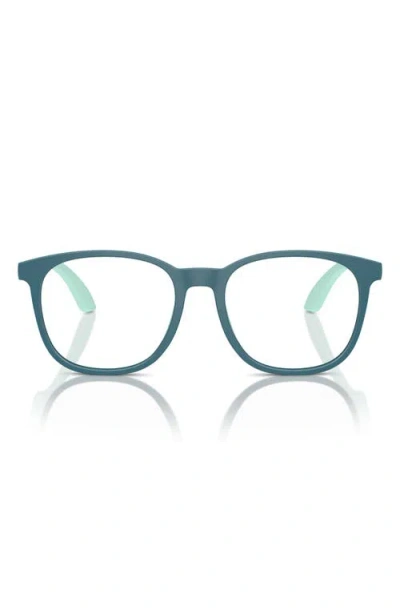Emporio Armani Kids'  49mm Phantos Optical Glasses In Blue