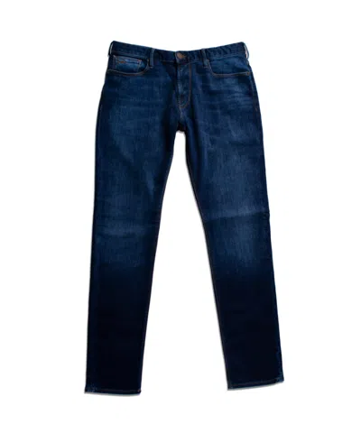 Emporio Armani 5 Pocket Trousers In Blue