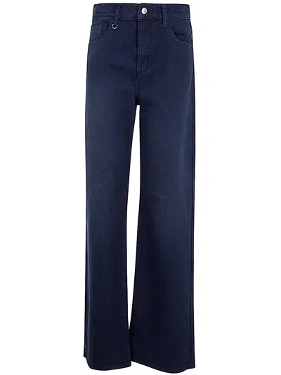 Emporio Armani J7e Logo Plaque Straight Leg Jeans In Blue