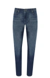 Emporio Armani 5 Pockets Pant In Blue