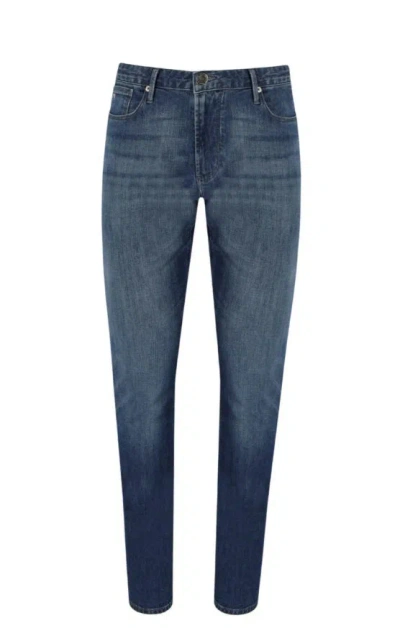 Emporio Armani 5 Pockets Pant In Blue
