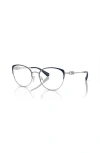 Emporio Armani 51mm Cat Eye Optical Glasses In Brown