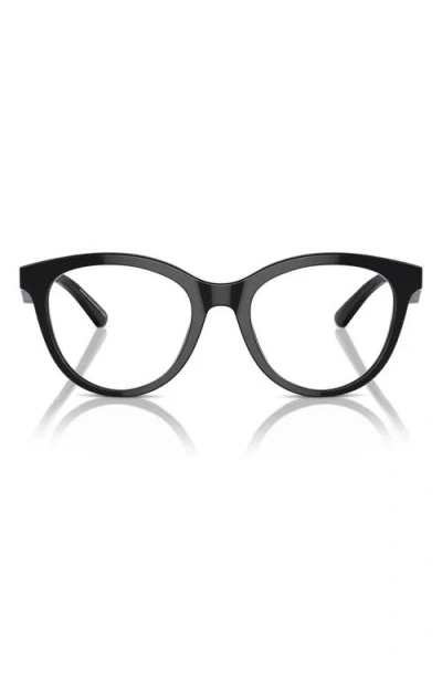 Emporio Armani 52mm Cat Eye Optical Glasses In Black