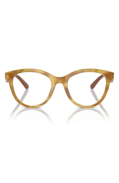 Emporio Armani 52mm Cat Eye Optical Glasses In Gold