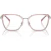 Emporio Armani 52mm Cat Eye Optical Glasses In Pink